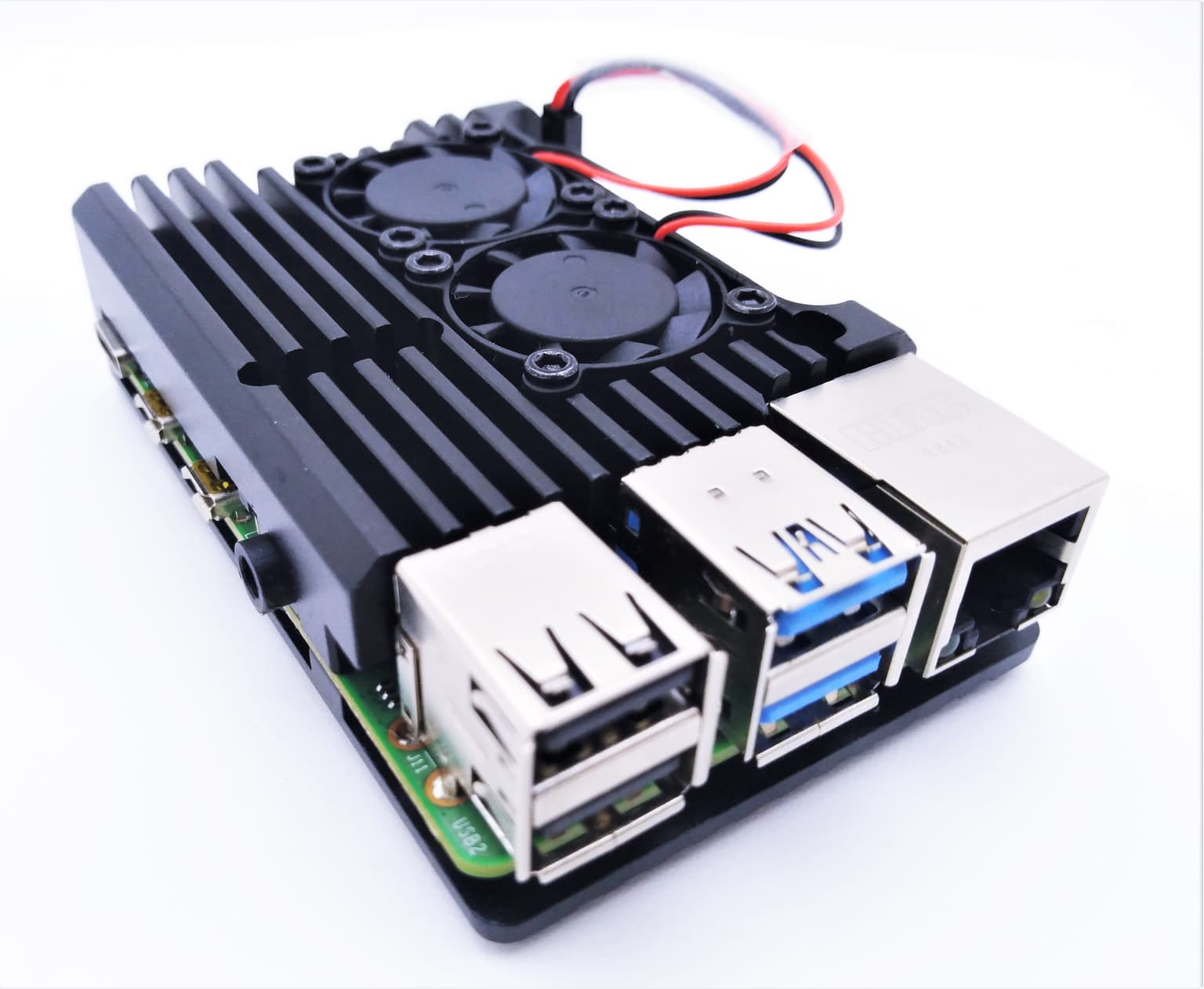 Raspberry Pi 4 Aluminum Case with double Fan