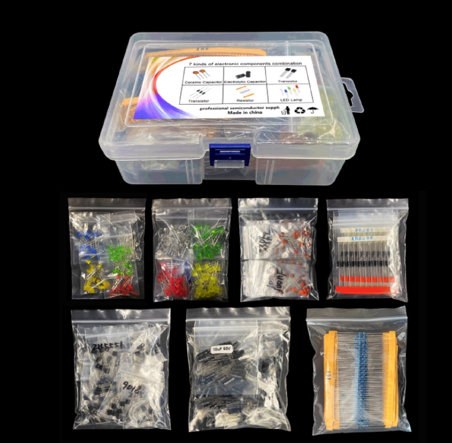 Basic Electronic Components Kit (1500pcs) · imagen 1